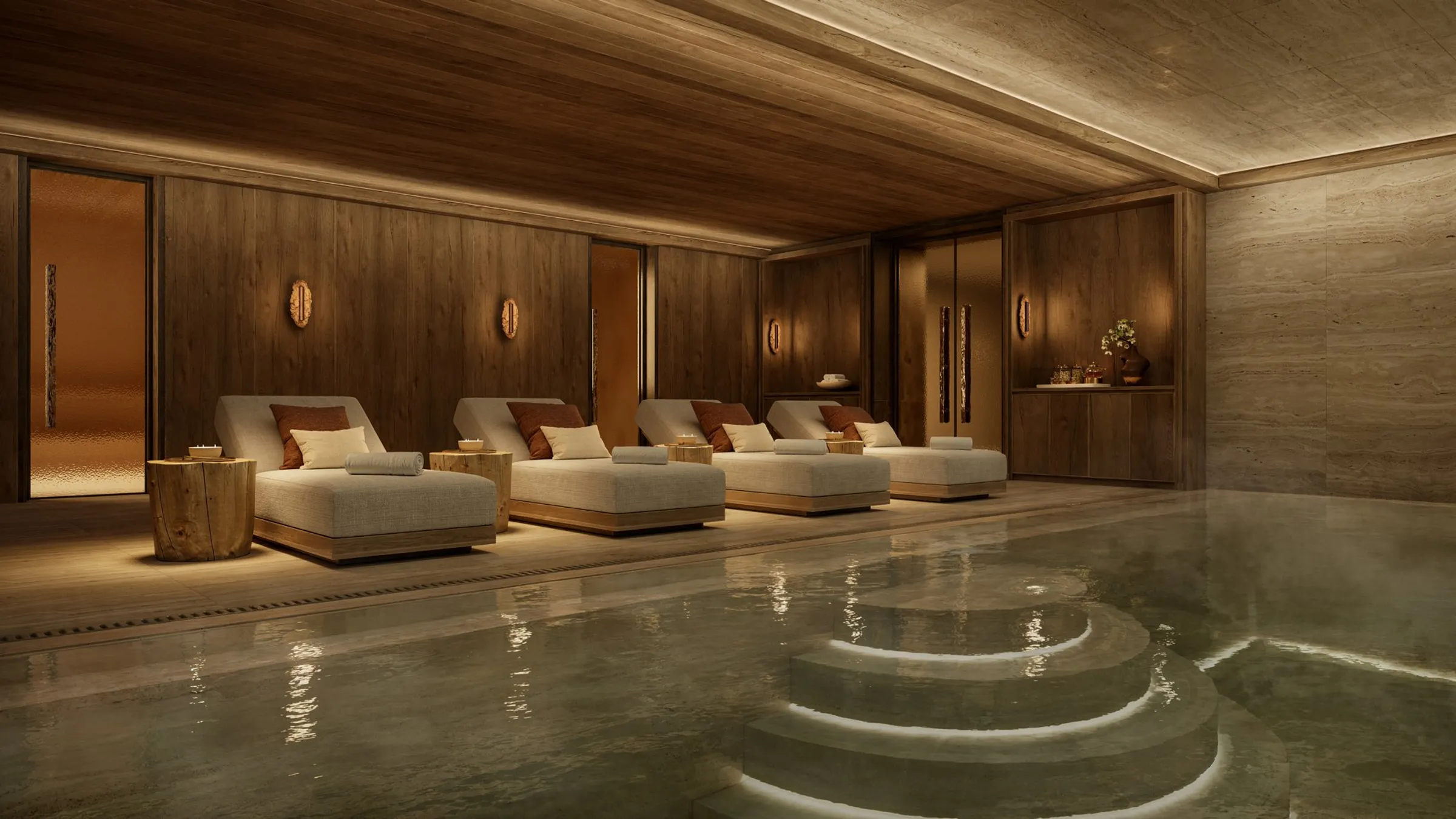 Indoor pool and spa